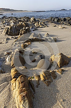 Rocks and Sand on a Beach
