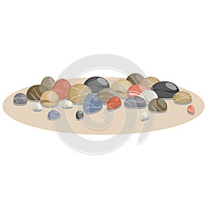 Rocks on sand photo