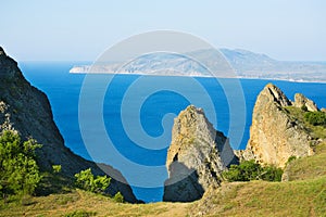 Rocks and sea