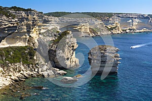 Rocks, sea and coast of Bonifacio, Corsica