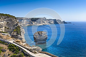 Rocks, sea and coast of Bonifacio, Corsica