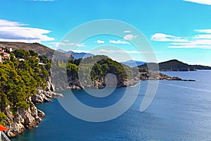 Rocks and sea in Dubrovnik