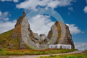 Rocks of the sea of Okhotsk near the city of Magadan
