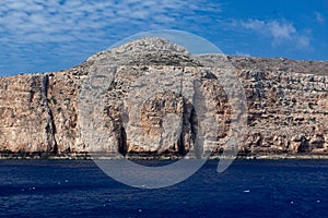 Rocks sea sky mountains, Balos, Gramvousa, Crete Greece