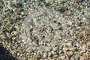 Rocks in sea water.