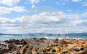 The rocks at the seaside Blue skies