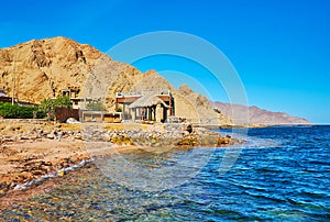 The rocks on shore of Aqaba gulf, Sinai, Egypt