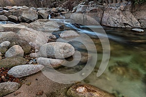 Rocks in a small stream in Spain