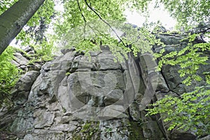 Rocks in the Sokole Mountains in Poland