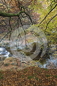 Rocks of Solitude Gorge on the North Esk River in Scotland.