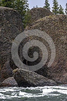 Rocks in the Spokane River
