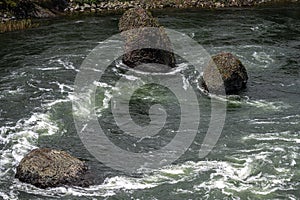 Rocks in the Spokane River
