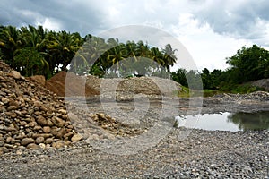 Riverbank protection in Bulatukan river, New Clarin, Bansalan, Davao del Sur, Philippines. photo