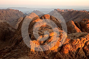 Rocks in the sun of early morning