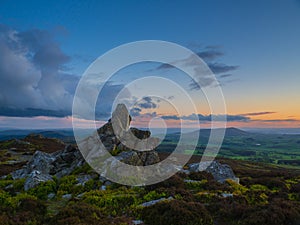 Rocks at sunset.