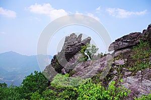 Rocks on the top of mountain photo