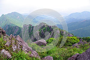 Rocks on the top of mountain photo