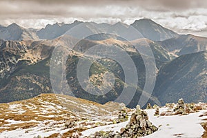 Rocks tower on Malolaczniak top - Tatras Mountains