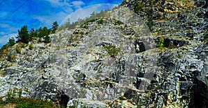 rocks from transylvanian limestone mine