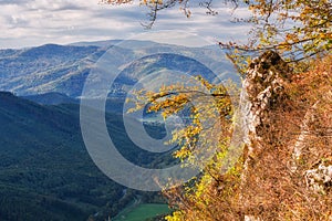 Rocks and trees on Sarkanica on Muranska Planina