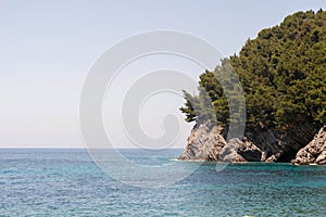 Rocks on tropical beach