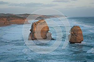 Rocks at the Twelve Apostles on the Great Ocean Road in Australia