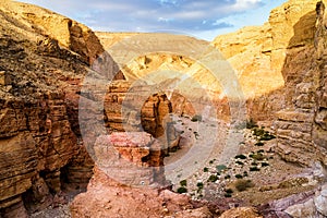 Rocks in valley under Red canyon in desert near Eilat city, Israel