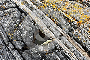 Rocks view on the coast of famous Atlantic Ocean Road