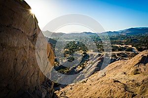 Rocks and view at Vasquez Rocks County Park, in Agua Dulce, Cali photo