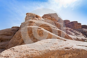 Rocks in Wadi Rum desert