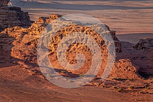 Rocks in Wadi Rum desert, Jordan, Middle East