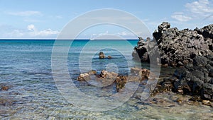 Rocks of Waialea  beach