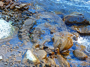 Rocks and water