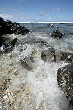 Rocks on water's edge