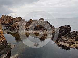 Rocks water sea sweden cliffs coldwater freshair photo