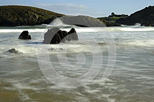 Between the rocks of the beaches of Asturias, in Llanes photo