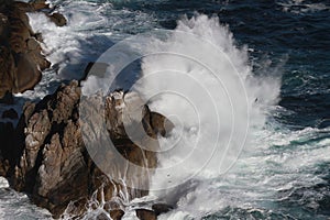The rocks and waves of the Cape of Good Hope
