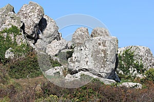 Rocks At Zennor Headland, South West Coast Path, Cornwall.