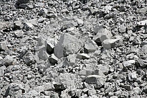 Rockslide stones