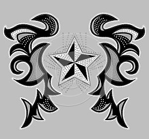 Rockstar Abstract design, t-shirt - jacket design