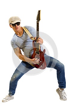 Rockstar with a guitar