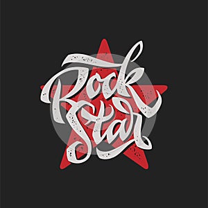Rockstar word t-shirt design typography.