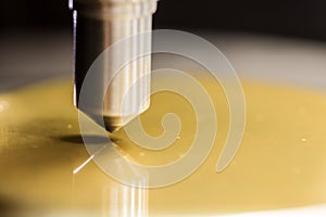 Rockwell scale C closeup indenter