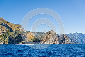 Rocky Amalfi coast seascape