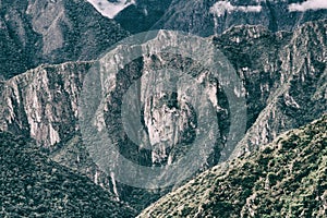 Rocky Andes from the Inca Trail to Machu Picchu. Peru. South America