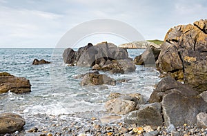Rocky bay close to Cemaes Bay in Anglesey