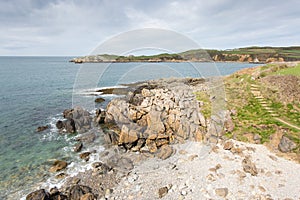 Rocky bays close to Cemaes Bay in Anglesey photo