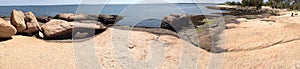 Rocky beach, admiring the stunning ocean views in Outer Island, Branford