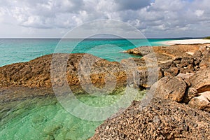 Rocky beach at anguilla