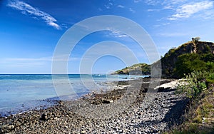 Rocky beach in Asia. photo